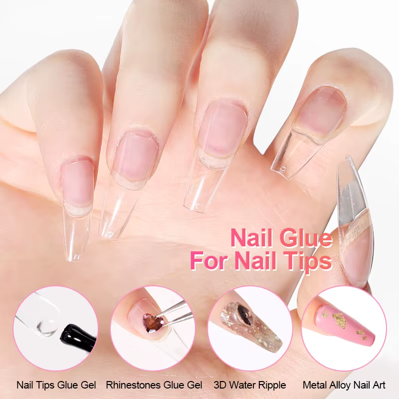LIMEGIRL 7.5ml ongles conseils colle Gel UV colle pour faux ongles acrylique collant adhésif manucur
