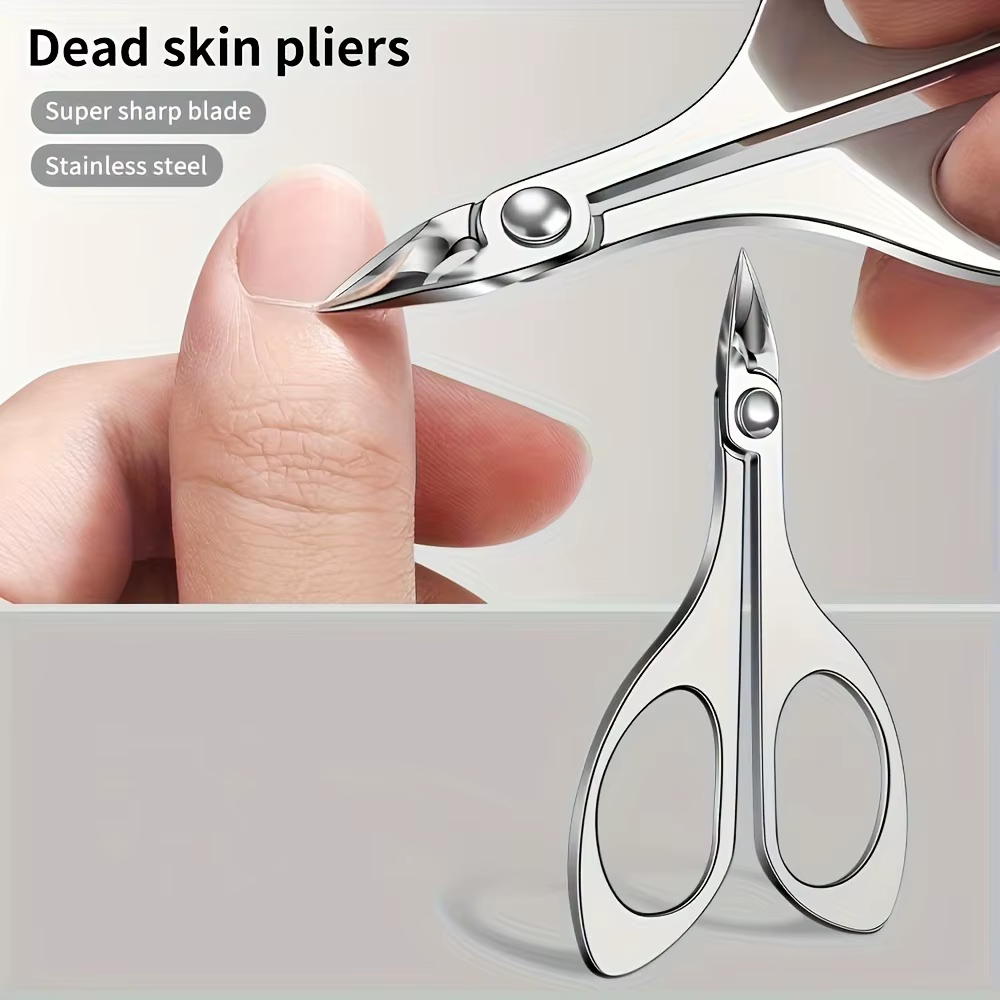 Ciseaux à cuticules de manucure professionnels, coupe-cuticules en acier inoxydable, dissolvant de p