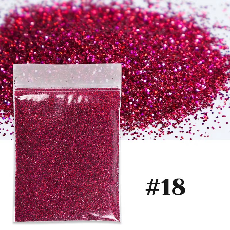 Poudre de paillettes Laser pour ongles, 10 g/sac, 0.2mm, multi-couleurs, diamant arc-en-ciel, paille