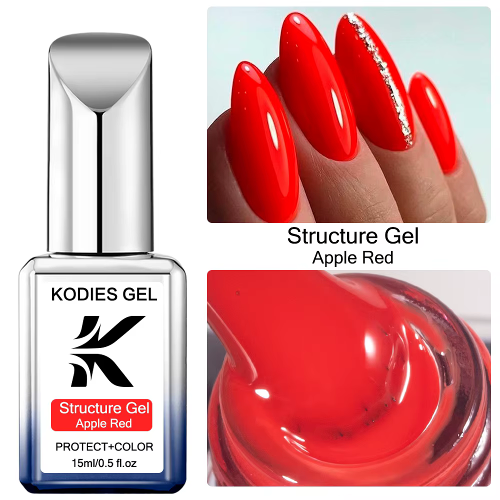 KODIES GEL – vernis Gel à Base de caoutchouc de couleur rouge, vernis Gel UV à tremper, Structure de