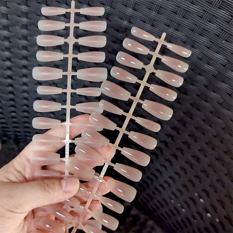 30 pièces mat nu faux ongles mode presse sur Extension rapide portable faux ongles Simple couverture