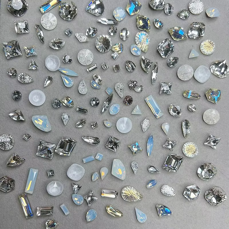 Strass scintillants multi-formes pour Nail Art, verre brillant de qualité, pierres précieuses pour N