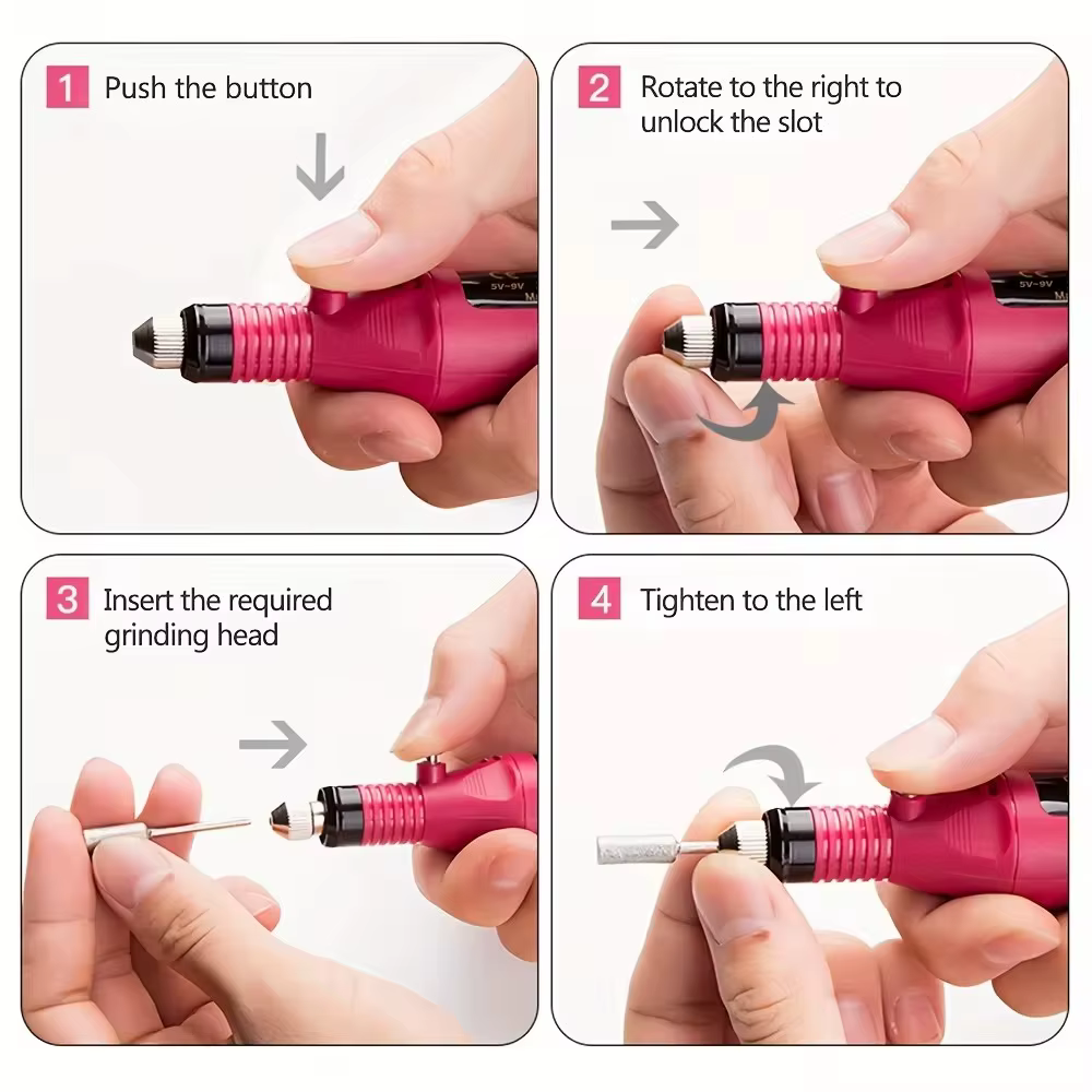 LINMANDA professionnel USB électrique perceuse à ongles Kit de lime de vernis avec UV LED lampe à on