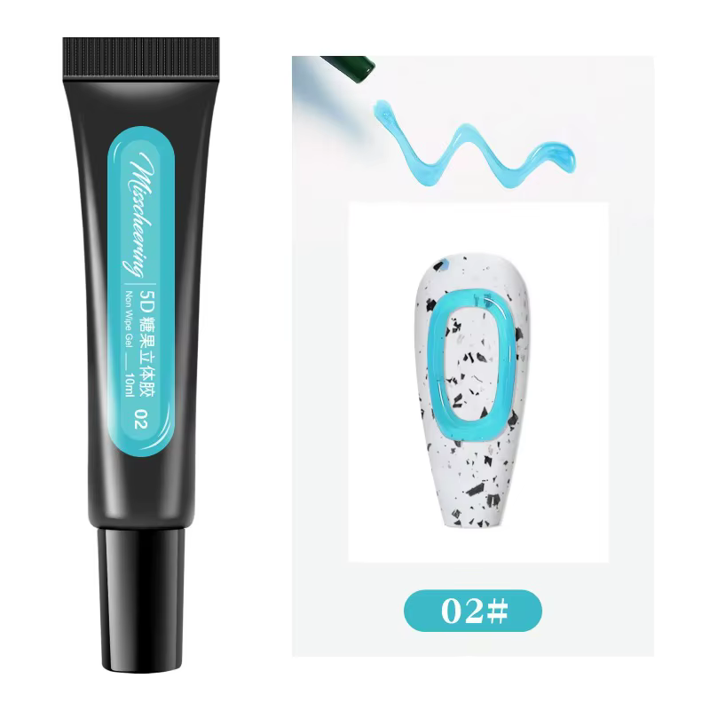 Gel 3D pour Nail Art 10ml, Gel Solide Imperméable pour Sculpture, Gel de Modélisation Mignon pour Co