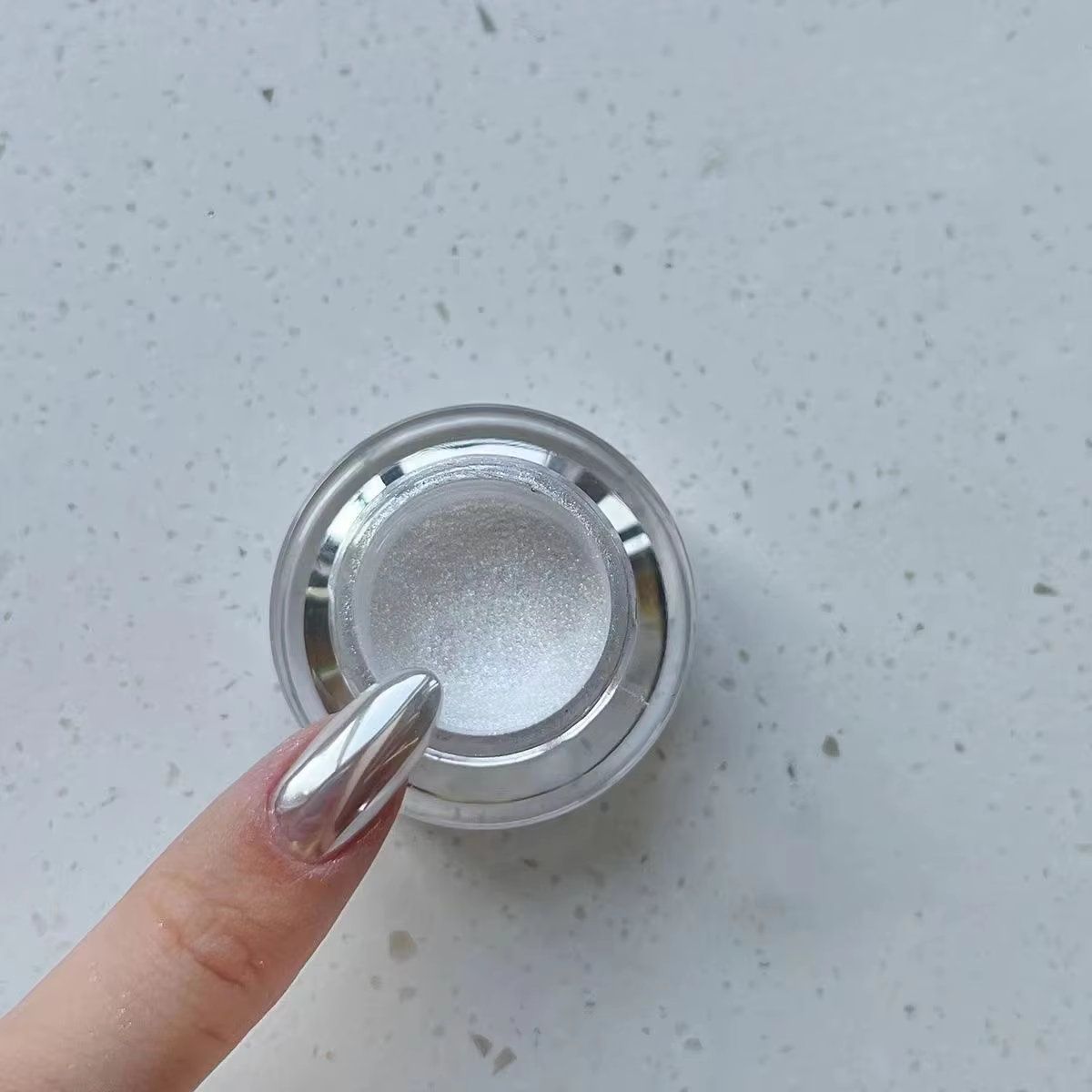 Lune clair de lune perle miroir magique poudre Aurora ongles poudre paillettes poussière Chrome bric