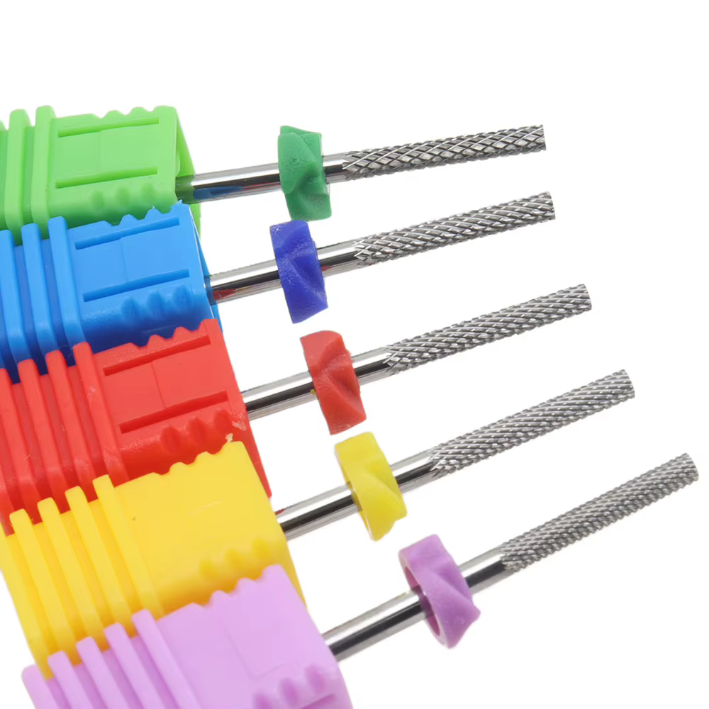 1 pièces forets à ongles de sécurité, forets à cuticules en carbure de tungstène de 3/32 ", rotation