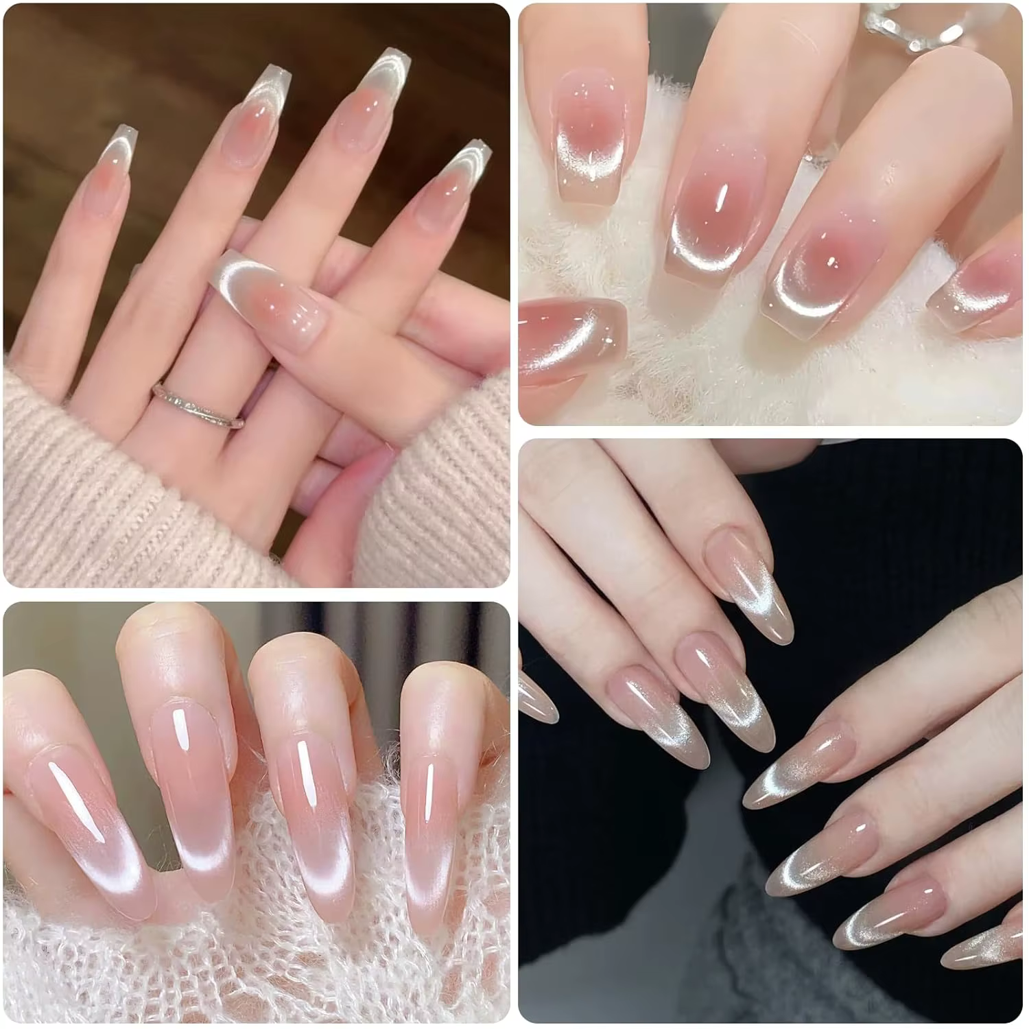 Ensemble d'aimants pour Nail Art français à Double tête, tige magnétique œil de chat fort, effet fra