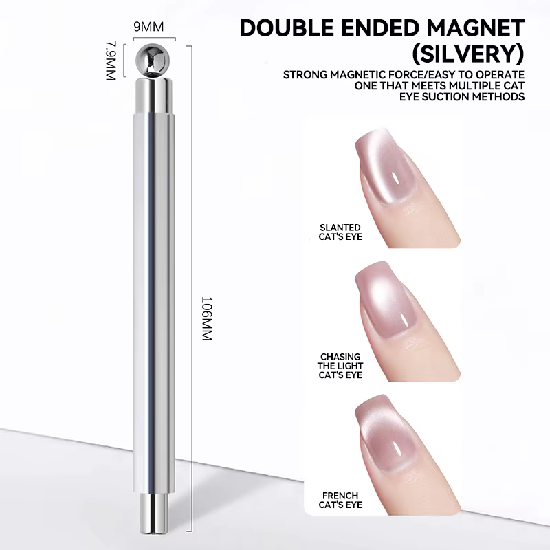 Bâton magnétique pour Nail Art, boule magnétique œil de chat, poignée en aluminium, outils magnétiqu