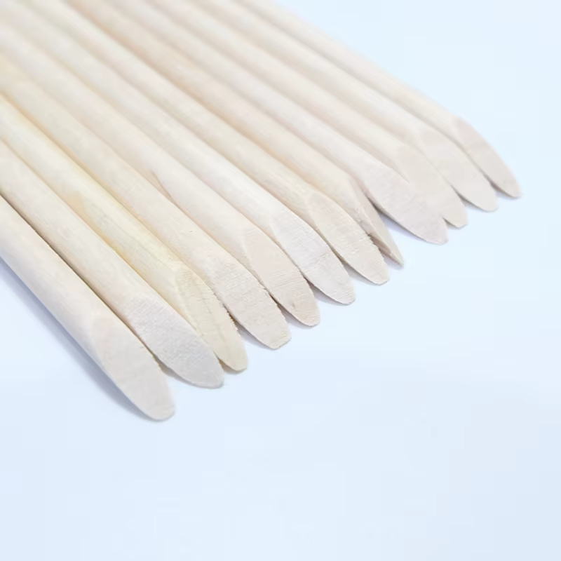 Poussoir à cuticules pour ongles, bâtons en bois Orange pour enlever les ongles, dissolvant de manuc