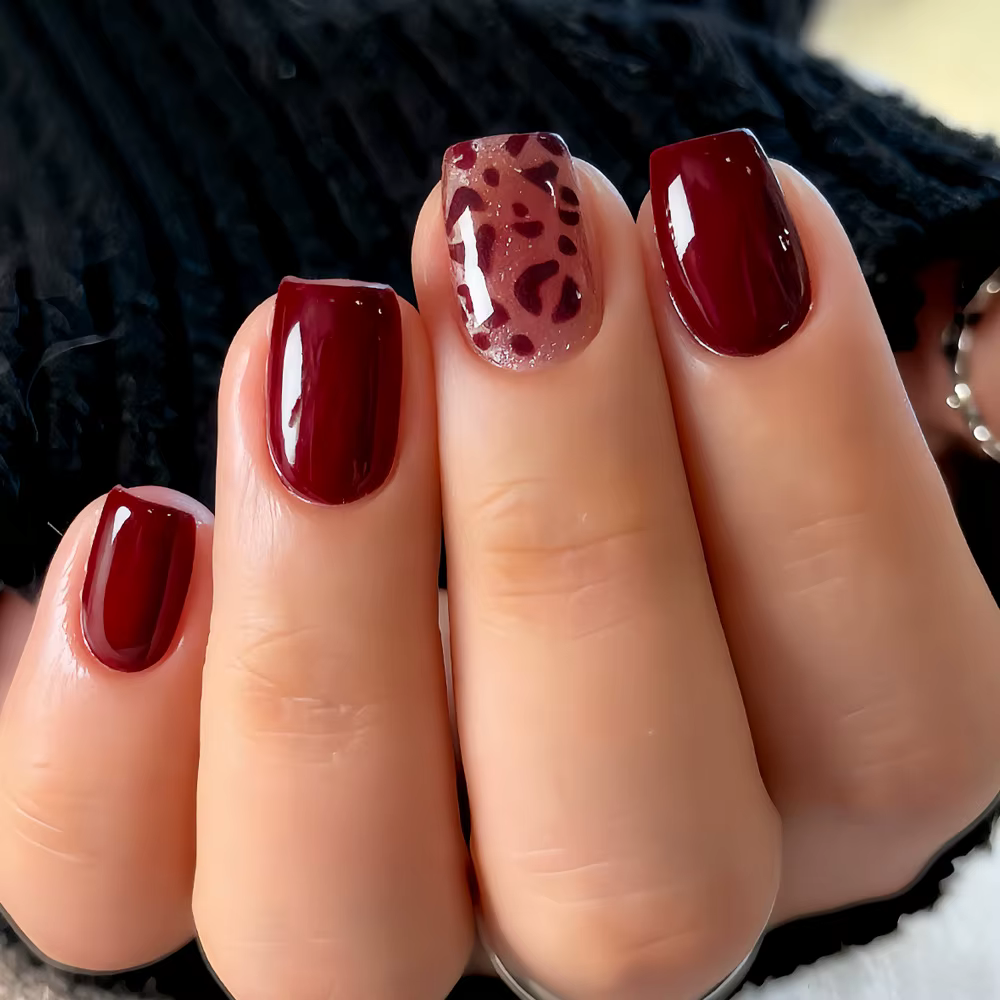 Faux ongles ronds courts, 24 pièces, Design d'ongles œil de chat, paillettes détachables, couleur un
