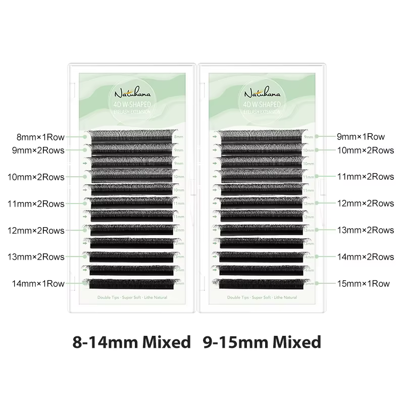 NATUHANA Extensions de cils en forme de W 4D 5D Volume ventilateurs de Volume préfabriqués cils en f