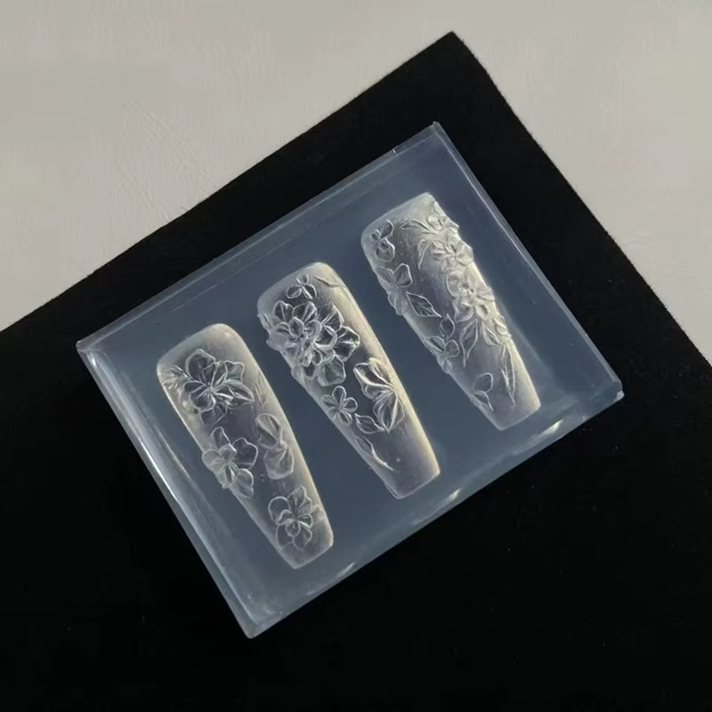 Moule 3D en silicone pour décorations d'ongles, modèles pour bijoux et artisanat, outil transparent 