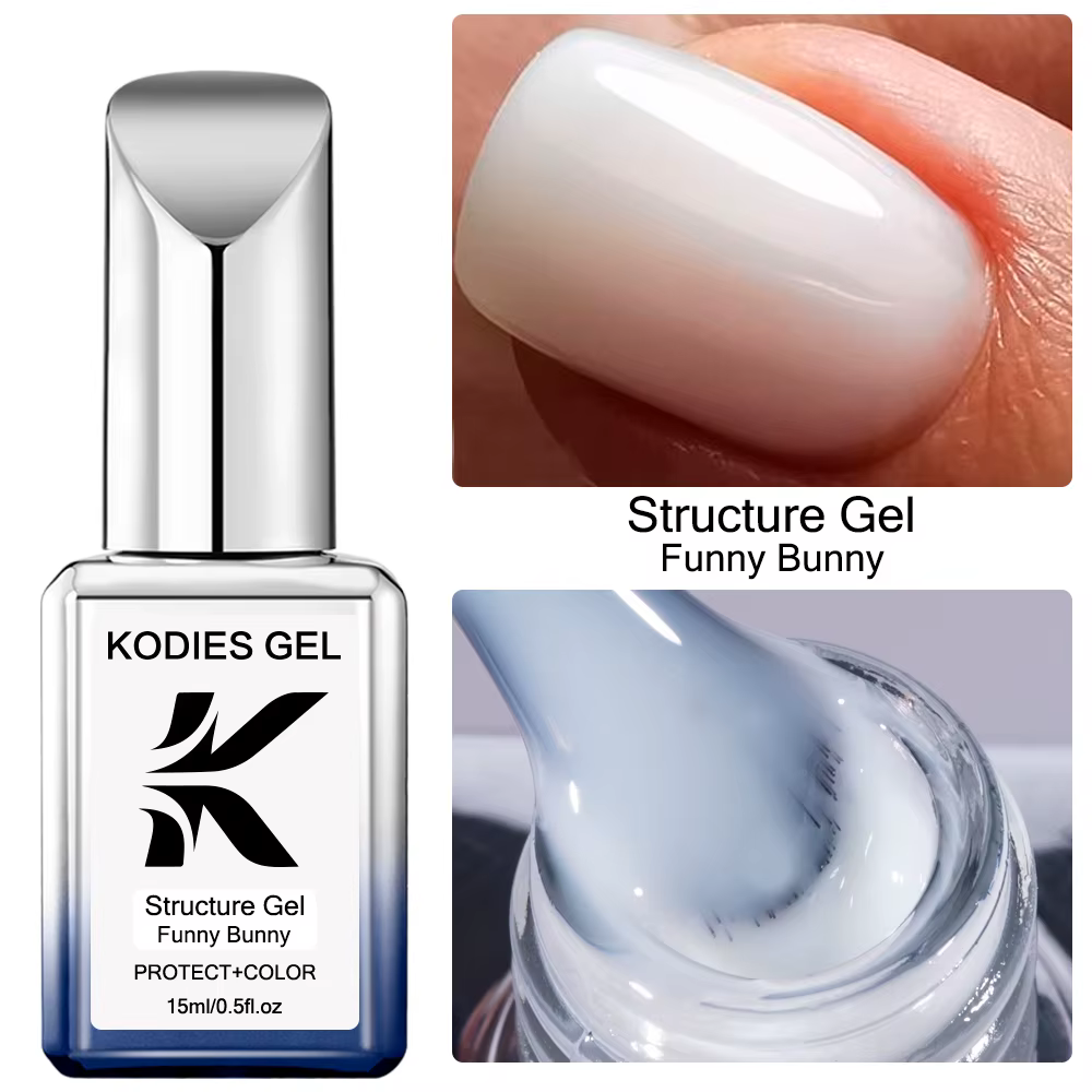 KODIES GEL Base en caoutchouc Gel vernis à ongles Structure Gel drôle lapin 15ML Semi Permanent UV t