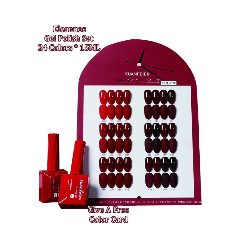 Elefil os-Verhéritage à Ongles en Gel Rouge pour Photothérapie, Kit de Salon d'Hiver, Apprêt Brcorpo