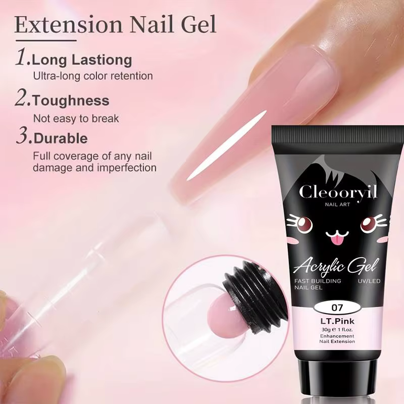 30ml gelée nue Extension Gel ongles construire Poly acrylique Gel UV LED vernis Gel pour étendre les