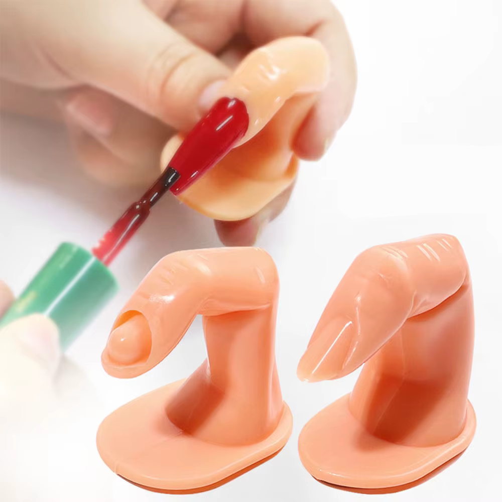 1 pièces en plastique doigt Mode manucure pratique doigt ongles mode débutants formation acrylique U