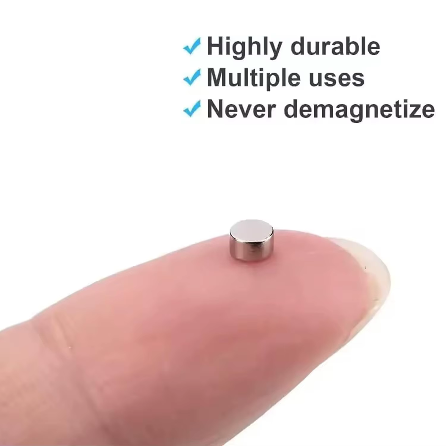 Mini aimants ronds cylindriques multi-oeil de chat, outils d'art des ongles pour mesurer la longueur