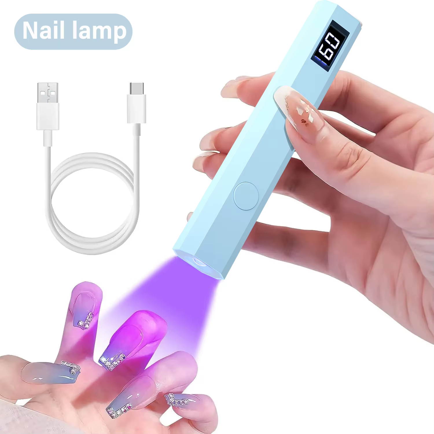 YIKOOLIN Mini lampe UV/LED portative pour manucure des ongles lampe à LED pour le durcier tous les o