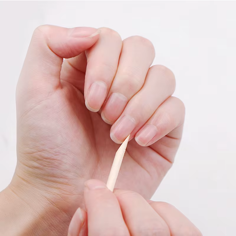 500/100 pièces bâtons de bois Orange pour ongles en vrac Double face poussoir à cuticules dissolvant