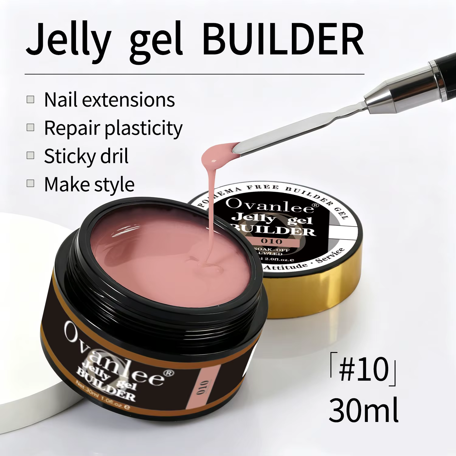 Gel dur 30 ml, 12 couleurs, pour extension d'ongles, gel constructeur auto-nivelant, gel de renforce