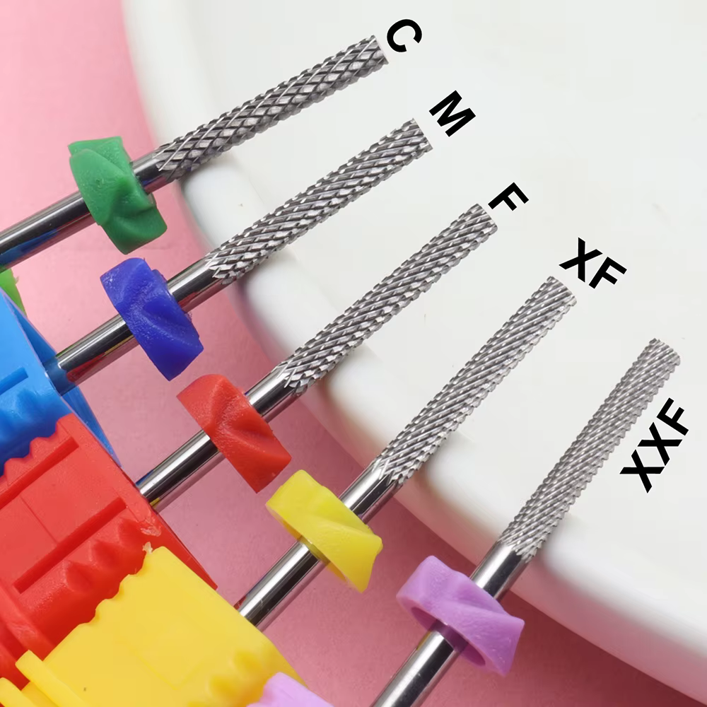1 pièces forets à ongles de sécurité, forets à cuticules en carbure de tungstène de 3/32 ", rotation