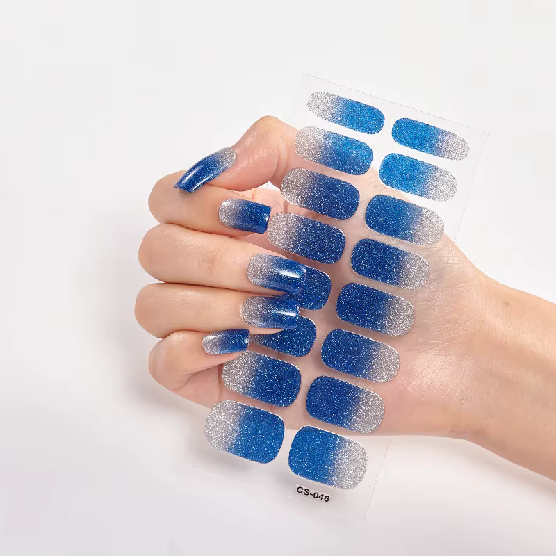 Autocollant pour ongles en gel semi-durci, enveloppes adhésives, couverture complète, décalcomanie, 
