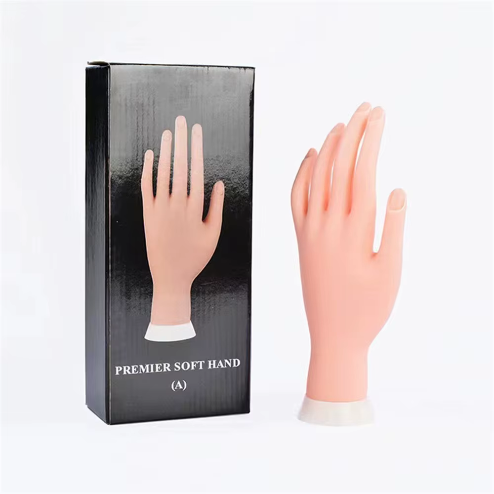 Main d'entraînement pour ongles en acrylique, mains de mannequin pour la pratique des ongles, mains