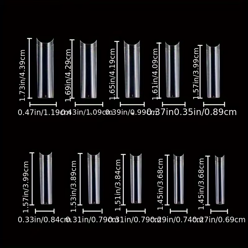 No C Curve Square Nail Tips-No C Curve Long Nail Tips-502Pcs No C Curve XXL carré droit faux ongles