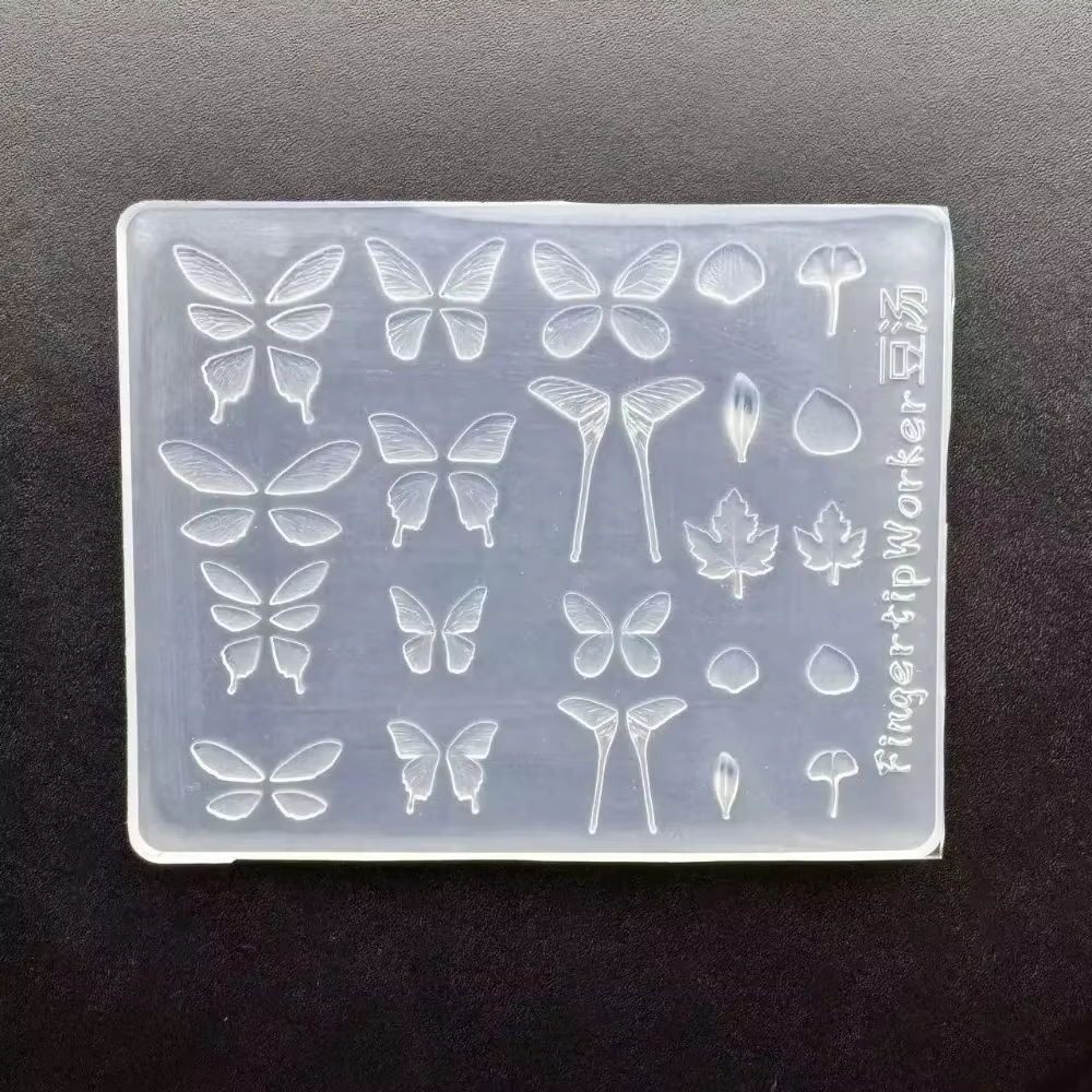 Moule à ongles en Silicone en forme de cœur, crème à gâteau, modèle de décoration pour Nail Art Y2K,