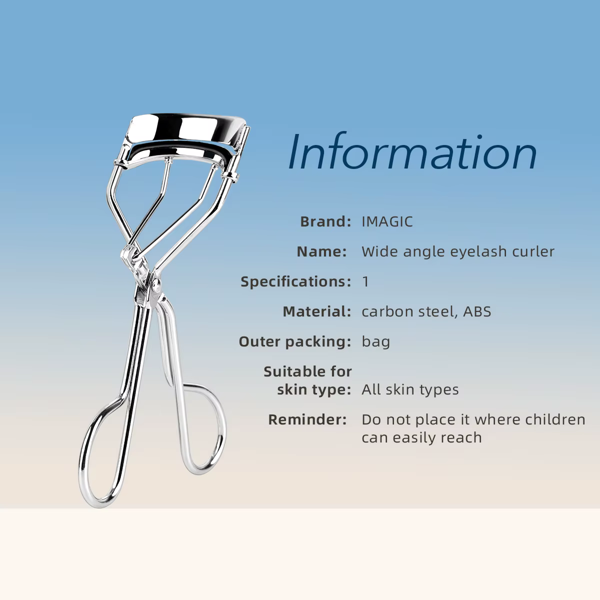 IMAGIC 1 pièces argent portable longue durée professionnel naturel Curling ne fait pas mal aux cils 