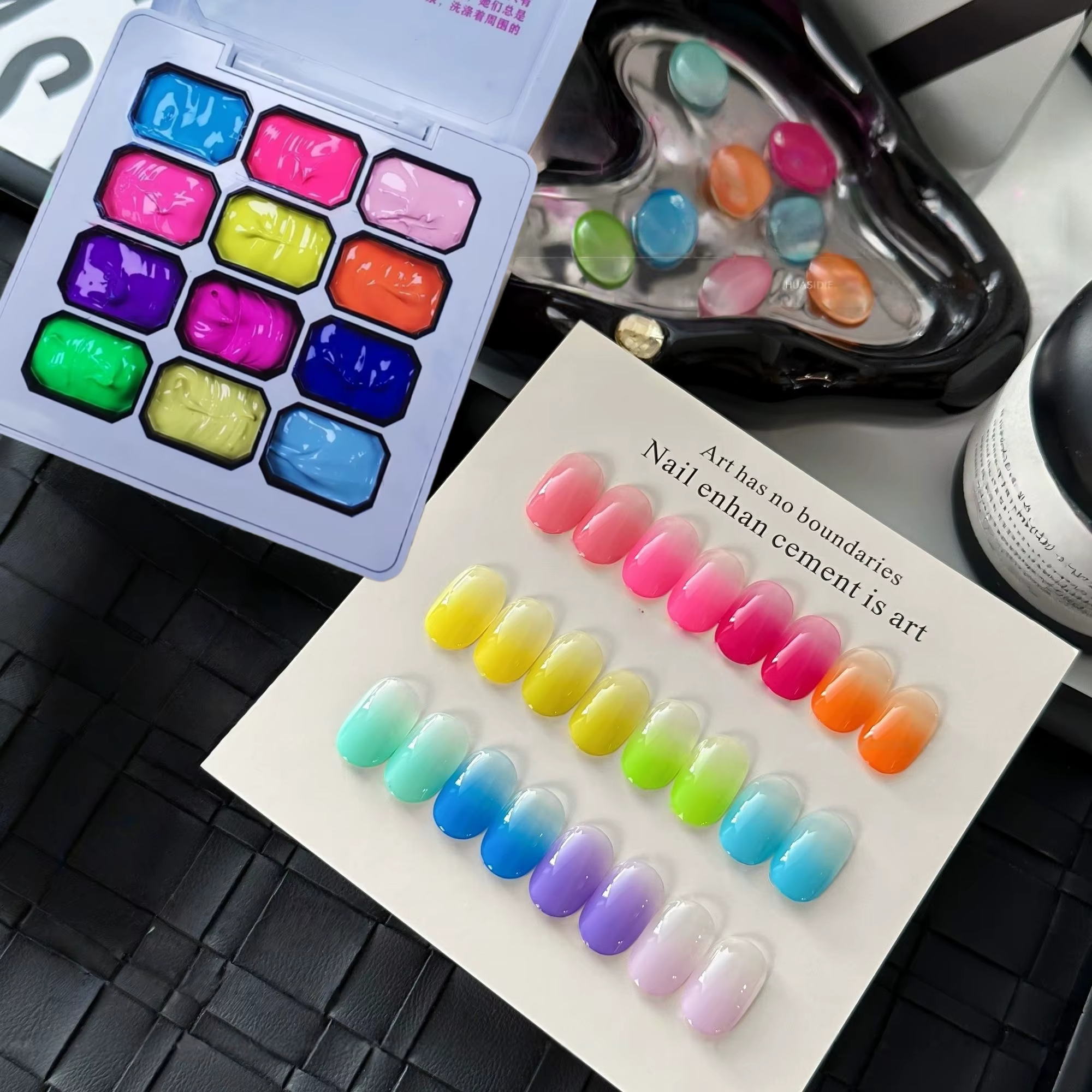Vernis à ongles en gel solide fluorescent Y2K 12 couleurs, amovible en permanence, vernis à ongles U