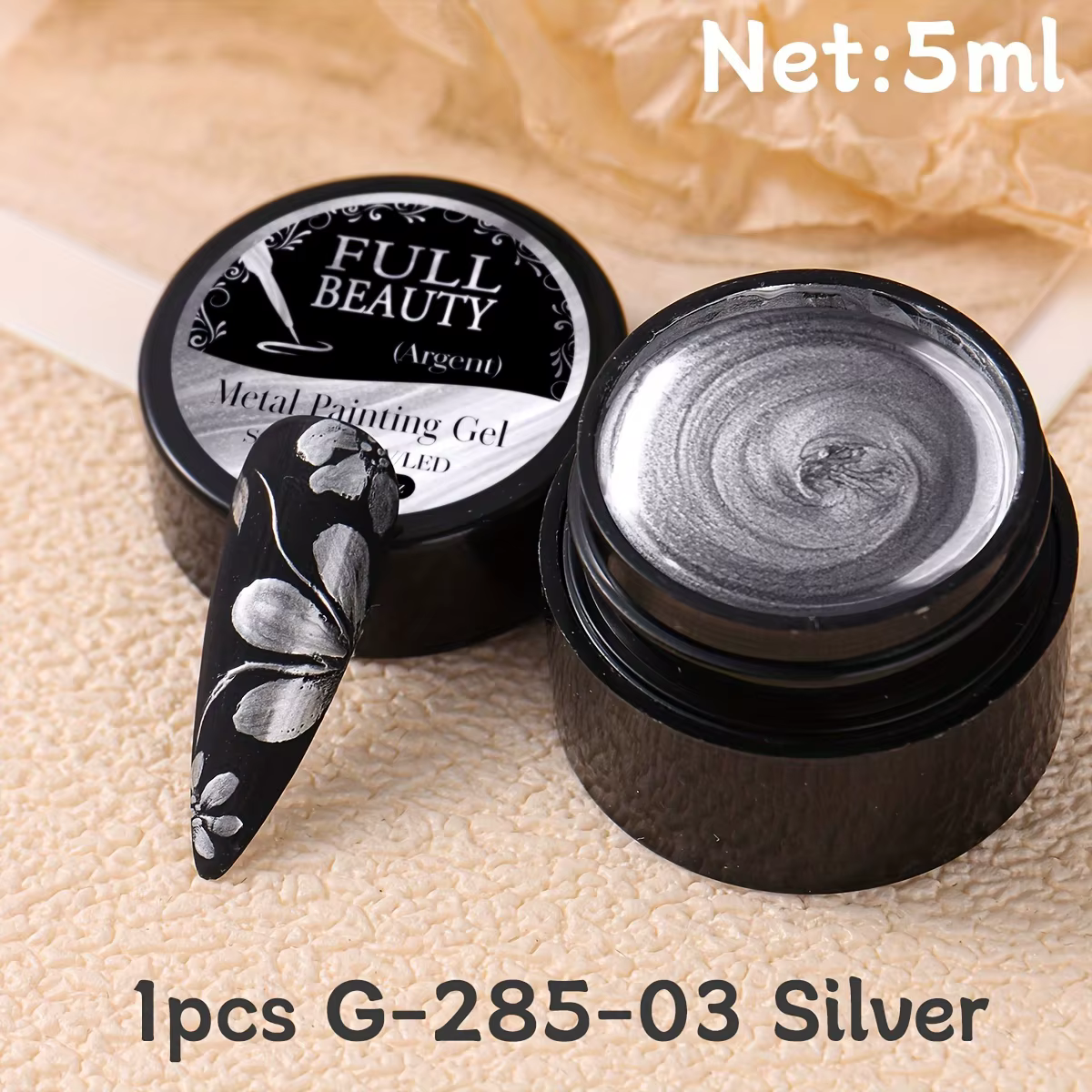 Vernis Gel pour peinture 3D, Chrome métallique, or, argent, Super brillant, or Rose, miroir, métal, 