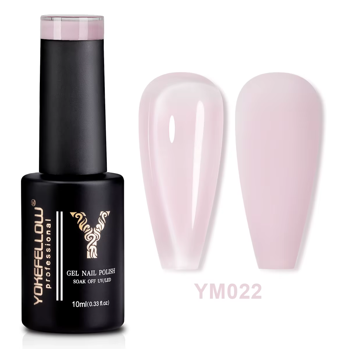 YOKEFELLOW-Verhéritage à Ongles Gel UV Rose Translucide, Soak Off, Gelée Nude, Verhéritage Longue Du