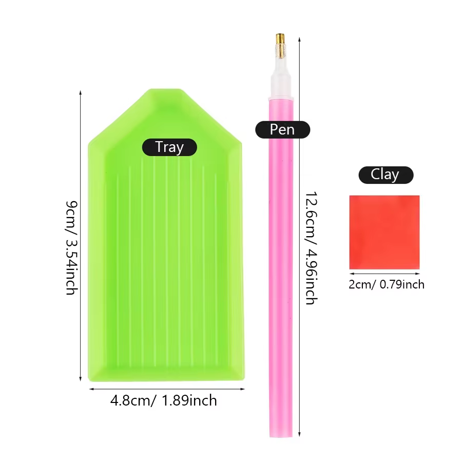 Ensemble de sélecteurs de strass avec stylo à points, plateau de rangement, argile collante pour Nai
