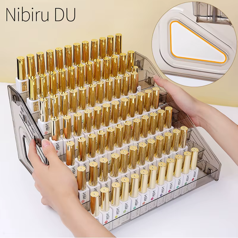 Présentoir de vernis à ongles en acrylique transparent, support de rangement en plastique multicouch