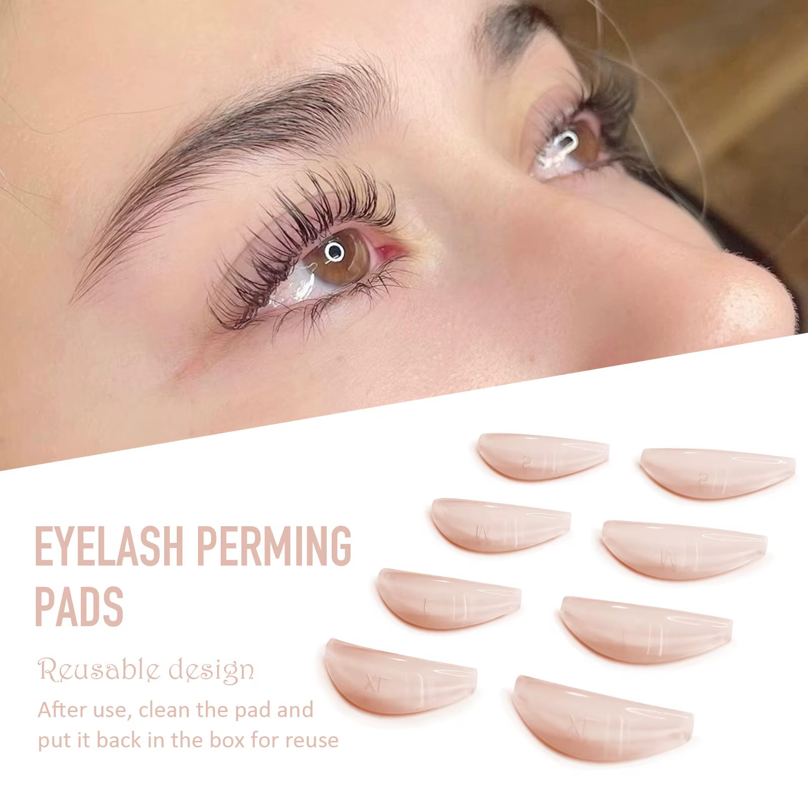 Lomansa 4 paires L Curl Silicone cils Perm Pad levage cils tiges bouclier cils recourbe accessoires
