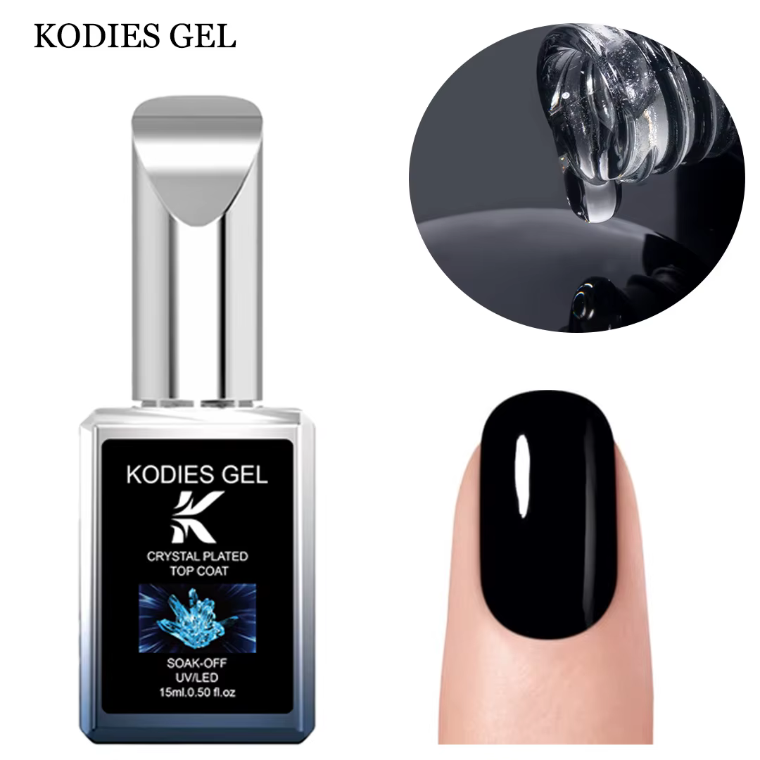 KODIES GEL cristal couche de finition Gel vernis à ongles diamant brillant couche de finition longue