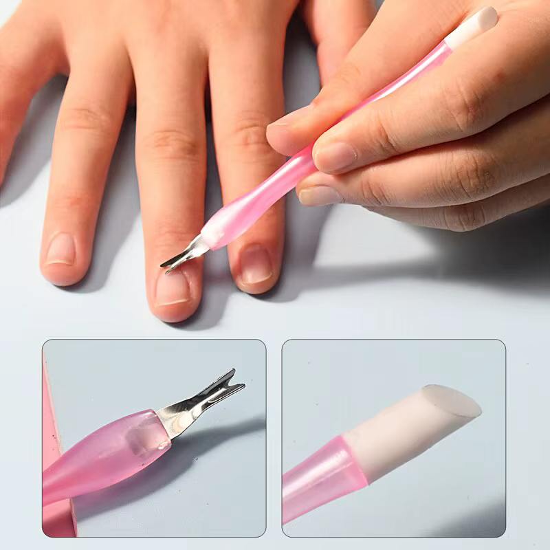 Outils de manucure et pédicure en acier inoxydable, poussoir de vernis à ongles gel UV, tondeuse à 2