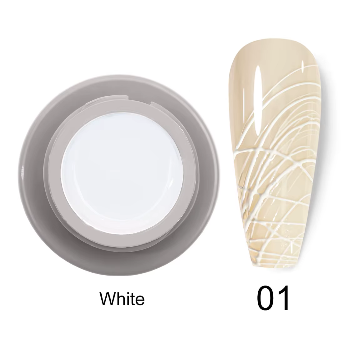 VENALISA Spider Gel Web Vernis Peinture Liner Soak Off UV LED Nowipe Ongles Manucure Noir Blanc Rose