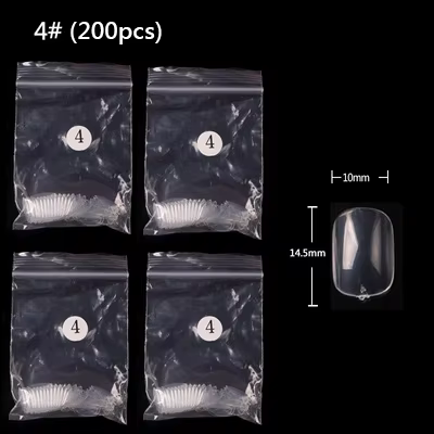faux ongles courts Extension d'ongles à couverture complète, 200 pièces, carré court, numéro unique,
