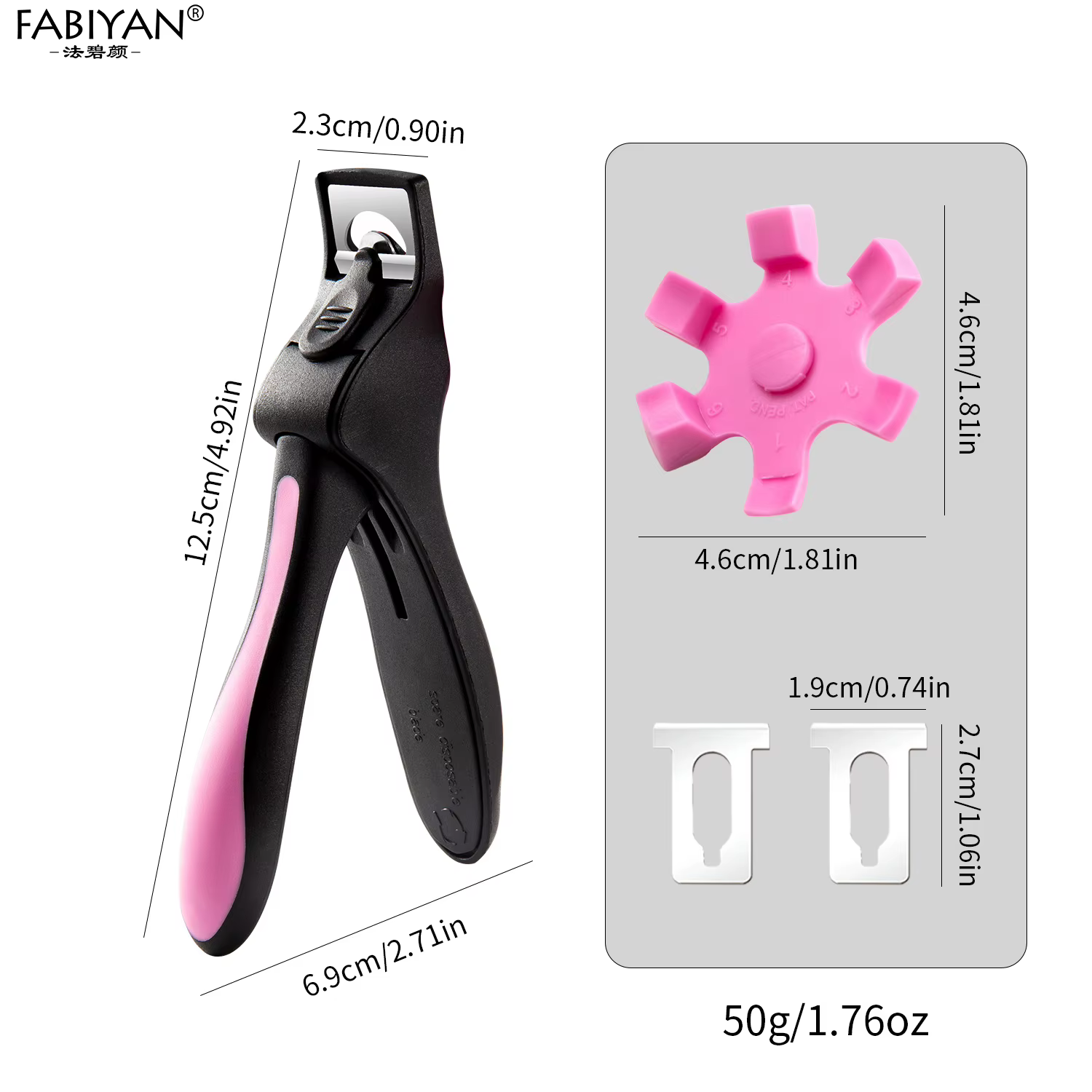Coupe-ongles en U pour faux ongles, coupe droite avec lames de rechange, outil de manucure pour ongl