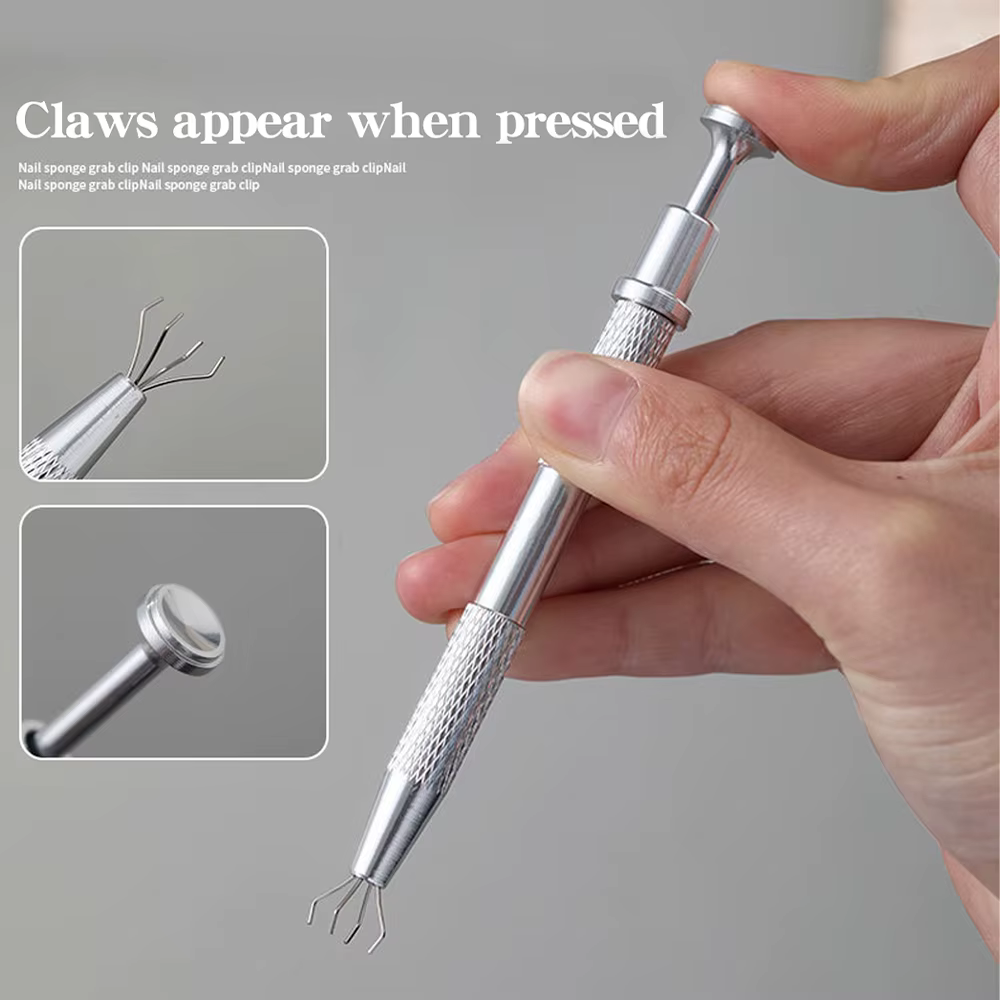 Ensemble d'éponges pour Nail Art, 100 pièces, avec stylo à saisir, pour bricolage, vernis Gel, bross