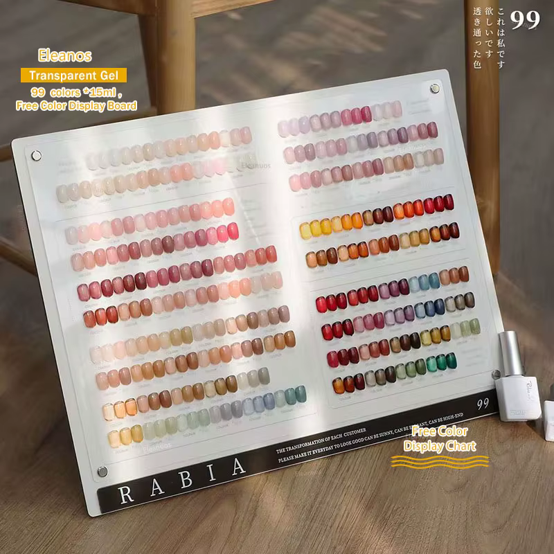 Eleanos nouveau Gel de glace 99 pièces ensemble de vernis à ongles Transparent magasin d'ongles spéc