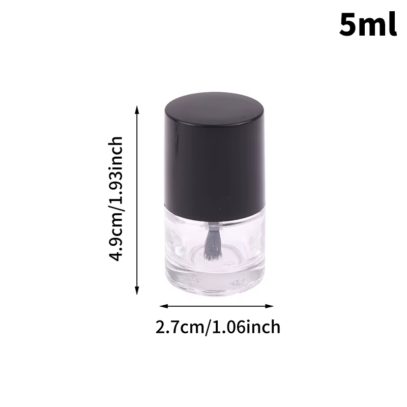 Bouteilles de vernis à ongles vides de 5/10/15 ML, contenants cosmétiques, bouteilles en verre pour 