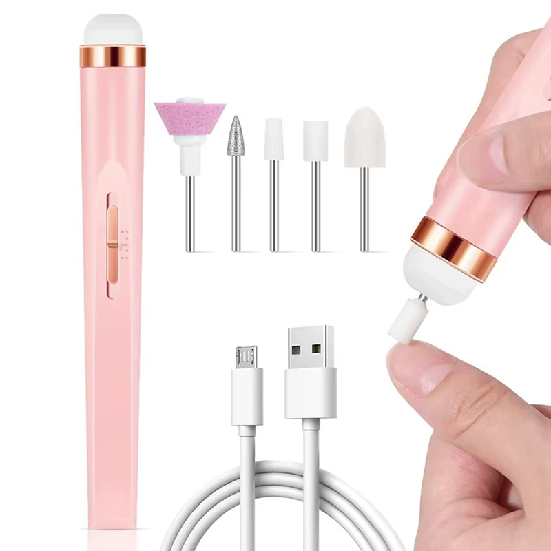 Kit de salon de manucure, ensemble de manucure professionnel électrique 5 en 1 avec lumière intégrée