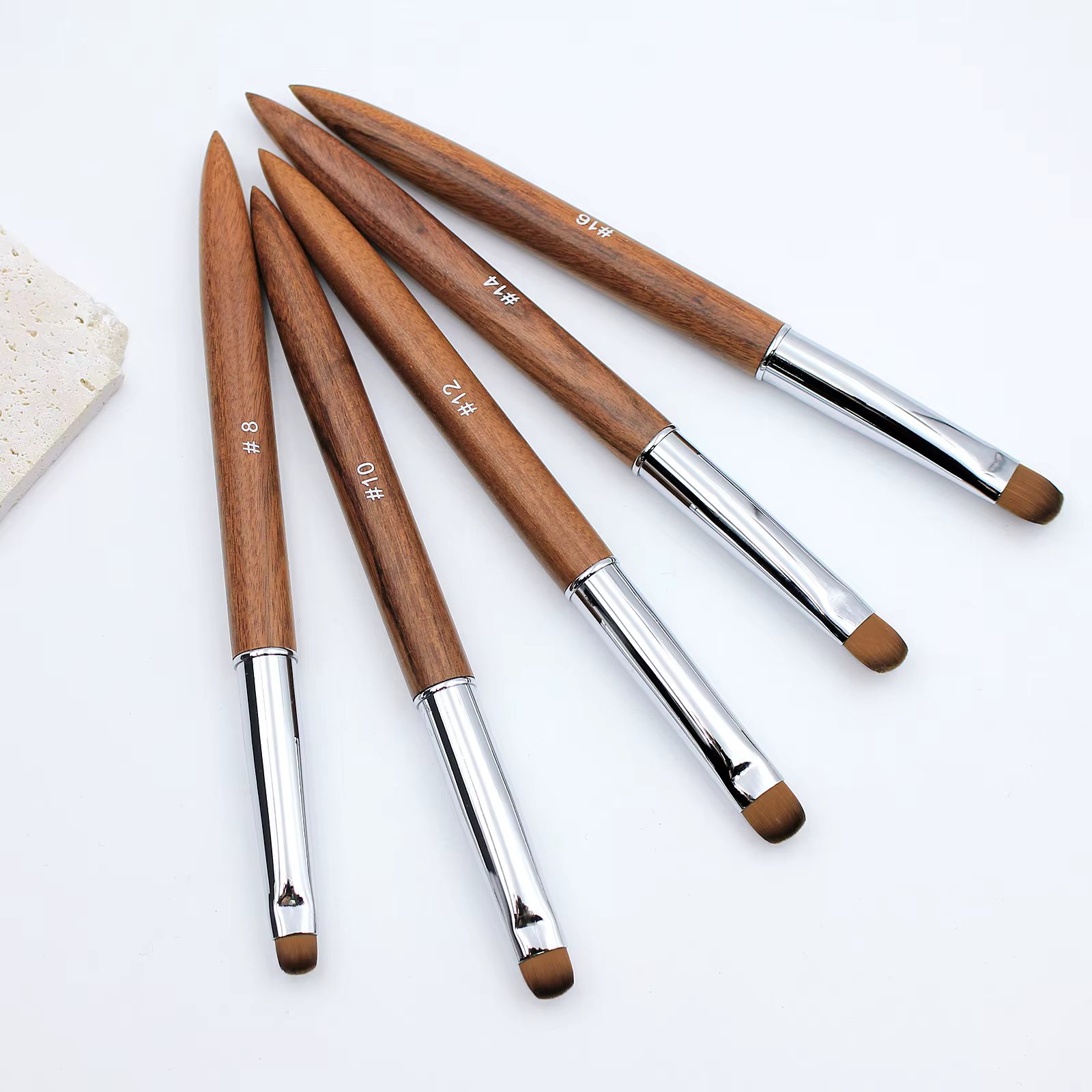 Kolinsky – pinceau français pour Nail Art, dessin acrylique, strass, peinture sur Gel, manche en boi