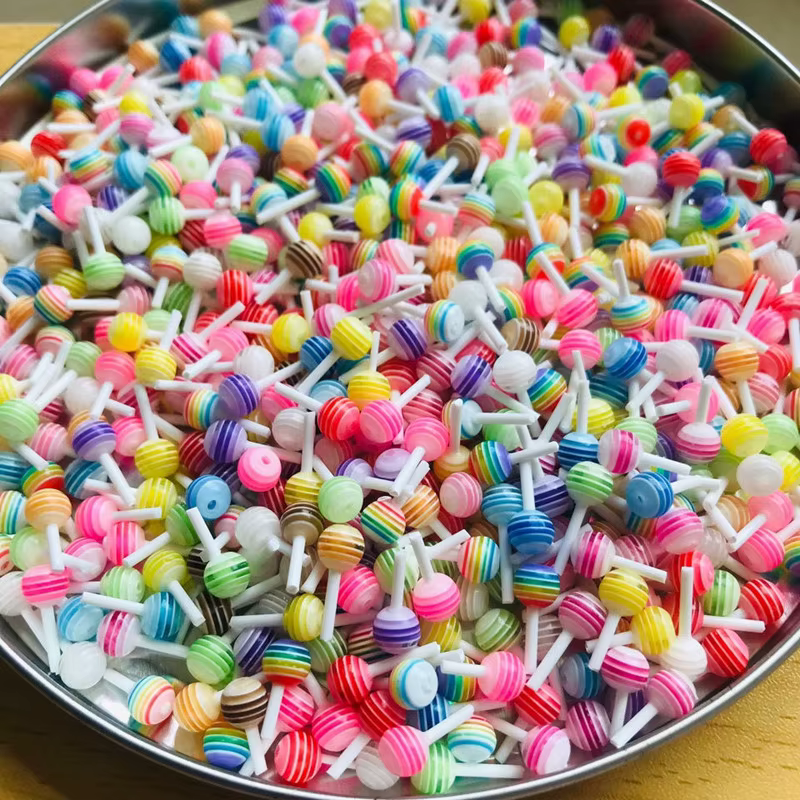 50pcs Miniature sucette/1:12 kawaii charme pour ongles, artisanat, bijoux/mignon 3D goujons charmes 