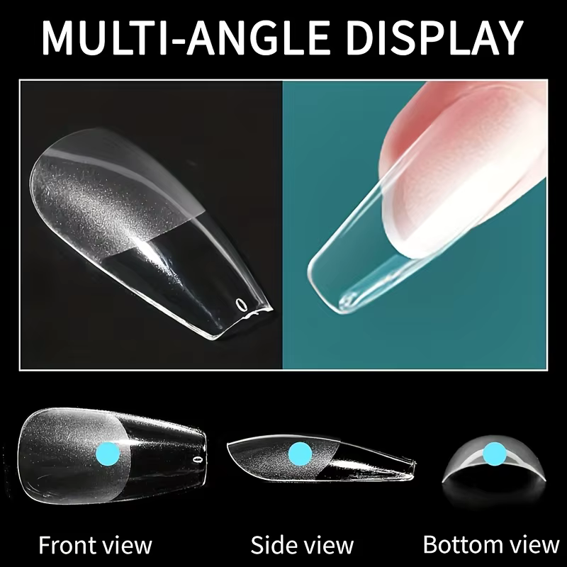 600 pièces couverture complète presse sur les pointes des ongles Stiletto amande carré cercueil fran