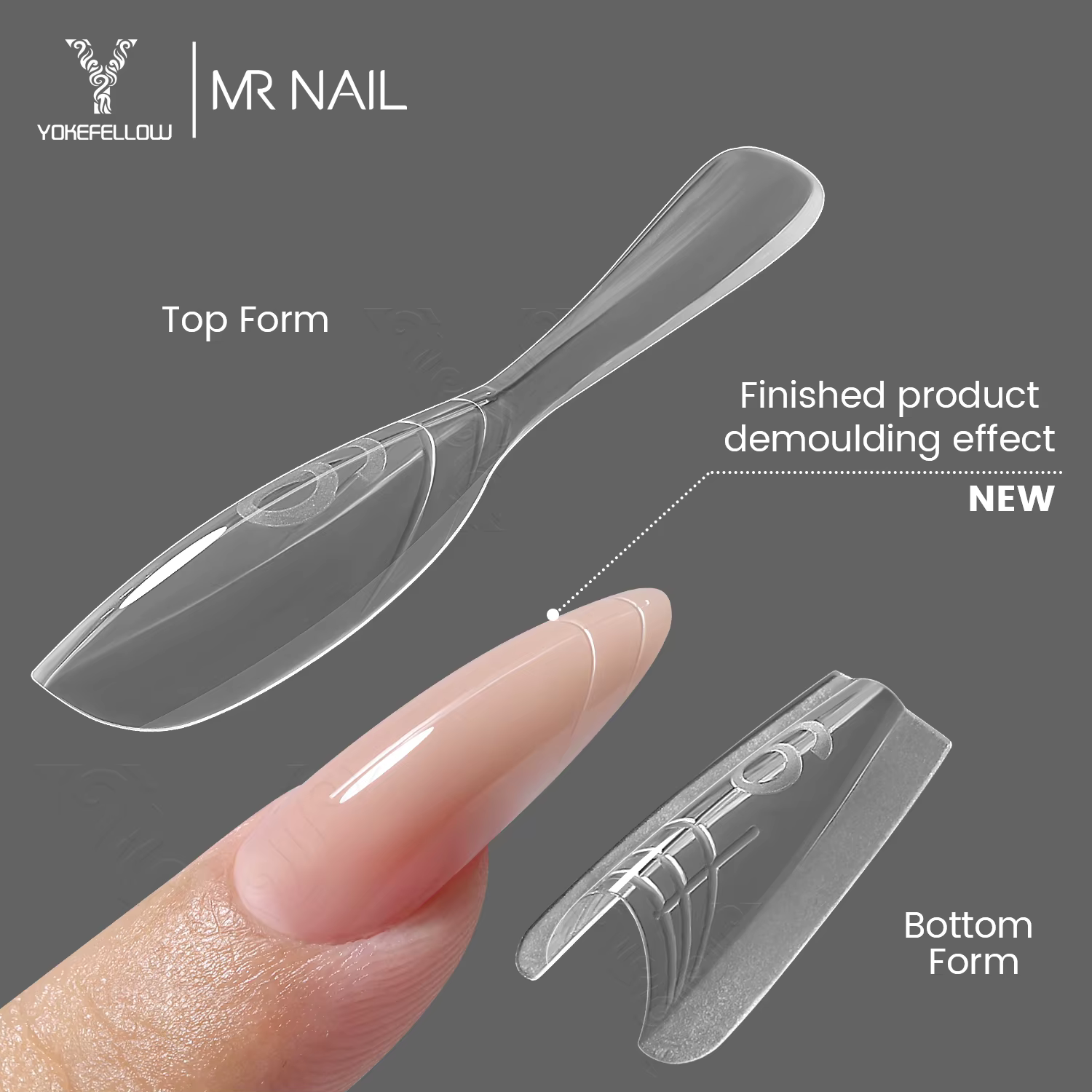 Nouvelles formes à ongles doubles YOKEFELLOW&MR NAIL, formes ovales pour extensions d'ongles, 240 pi