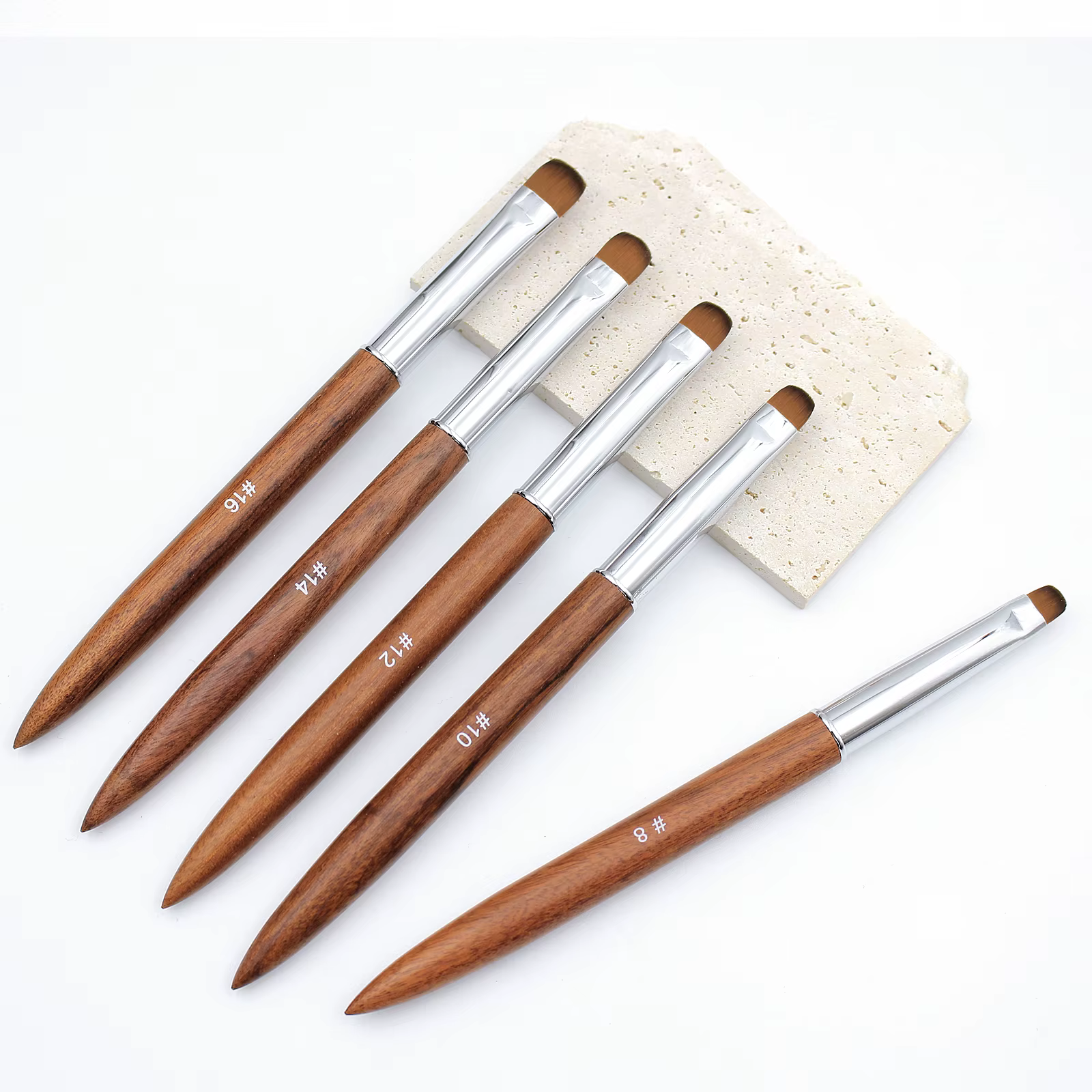 Kolinsky – pinceau français pour Nail Art, dessin acrylique, strass, peinture sur Gel, manche en boi